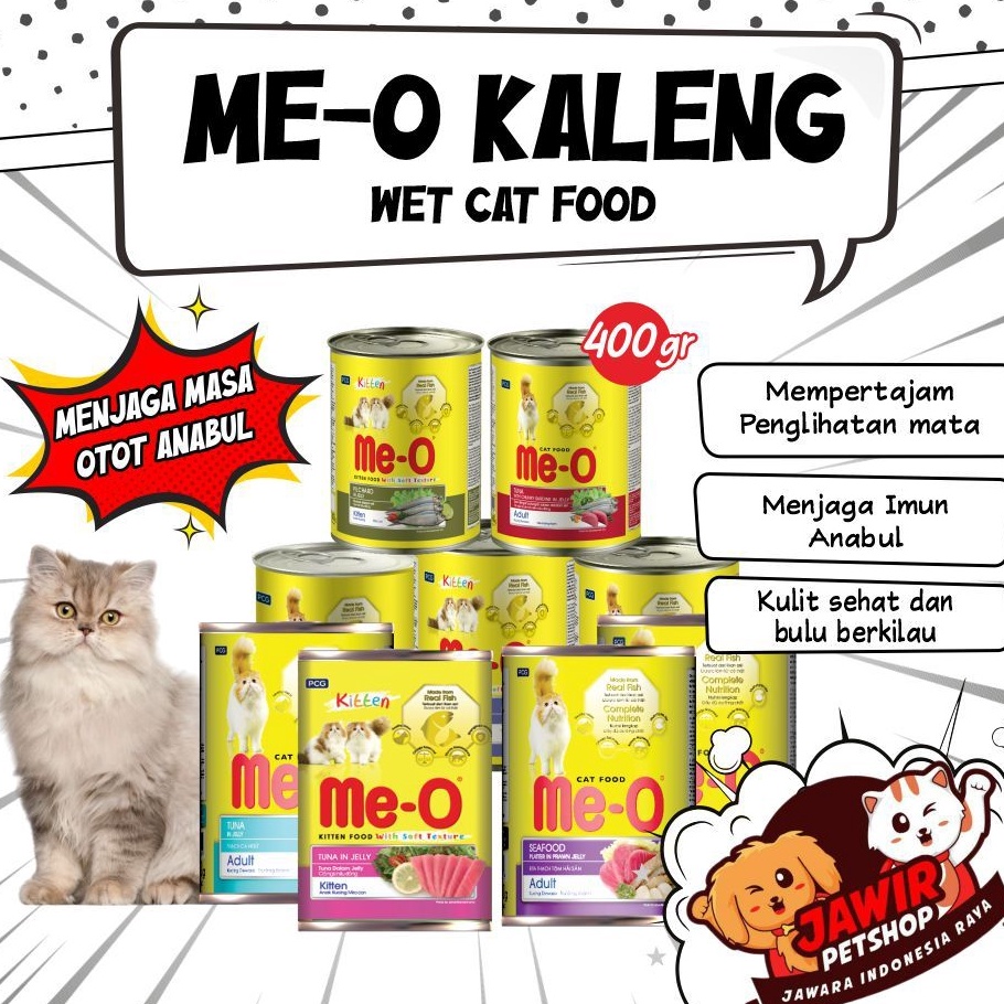 Terbaru MEO KALENG 4gr wet cat food me o can makanan kucing kitten adult basah anak dewasa tuna seaf