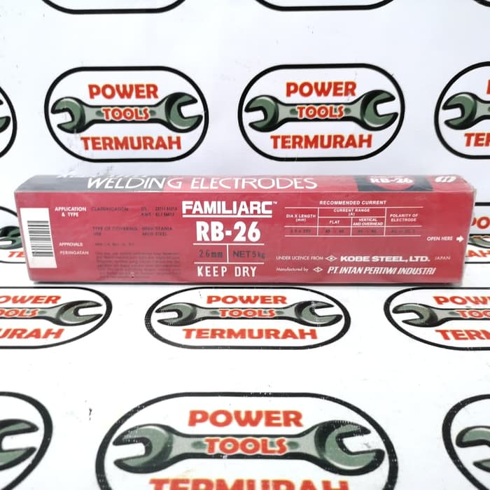 

Kawat Las KOBE RB-26 2.6mm (5kg) RB26 RB 26 Welding Electrode Steel