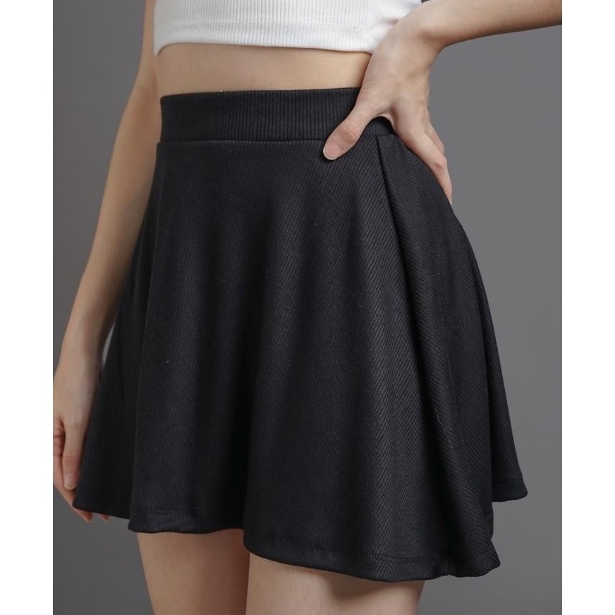 ART M55L Rok Scuba Rok Mini Skirt Rok Pendek Rok Hitam Korean Style Olahraga zumba Senam