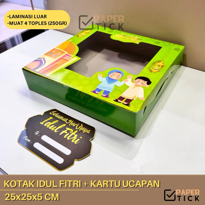 

Box Idul Fitri 25x25x5 Kotak Kemasan Lebaran Packaging Kue