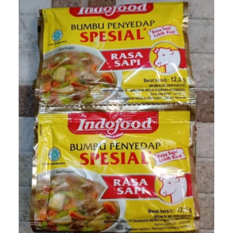 

indofood kaldu sapi 12.5 gr per renceng isi 12pcs