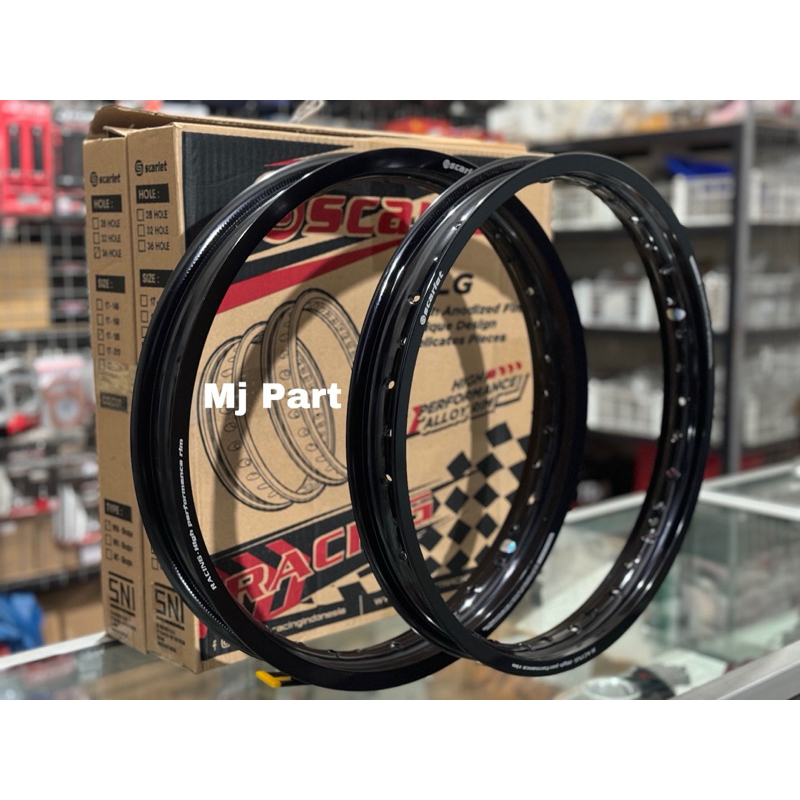 Velg Scarlet 160/185 Ring 17 Hitam Glossy