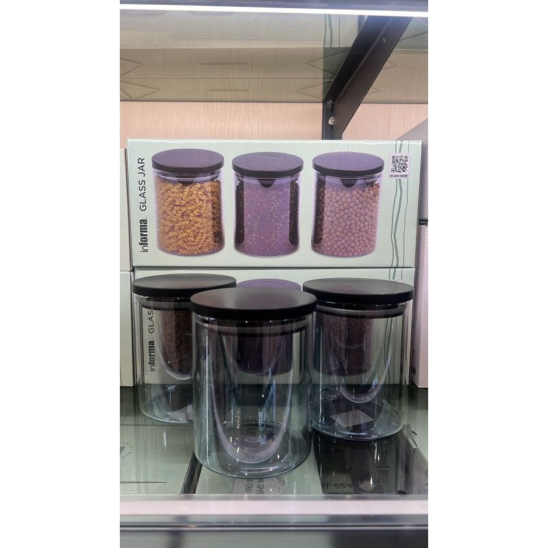 Toples kue minimalis modern  informa/toples kopi gula teh informa/informa 700ml set 3pcs Lark stople