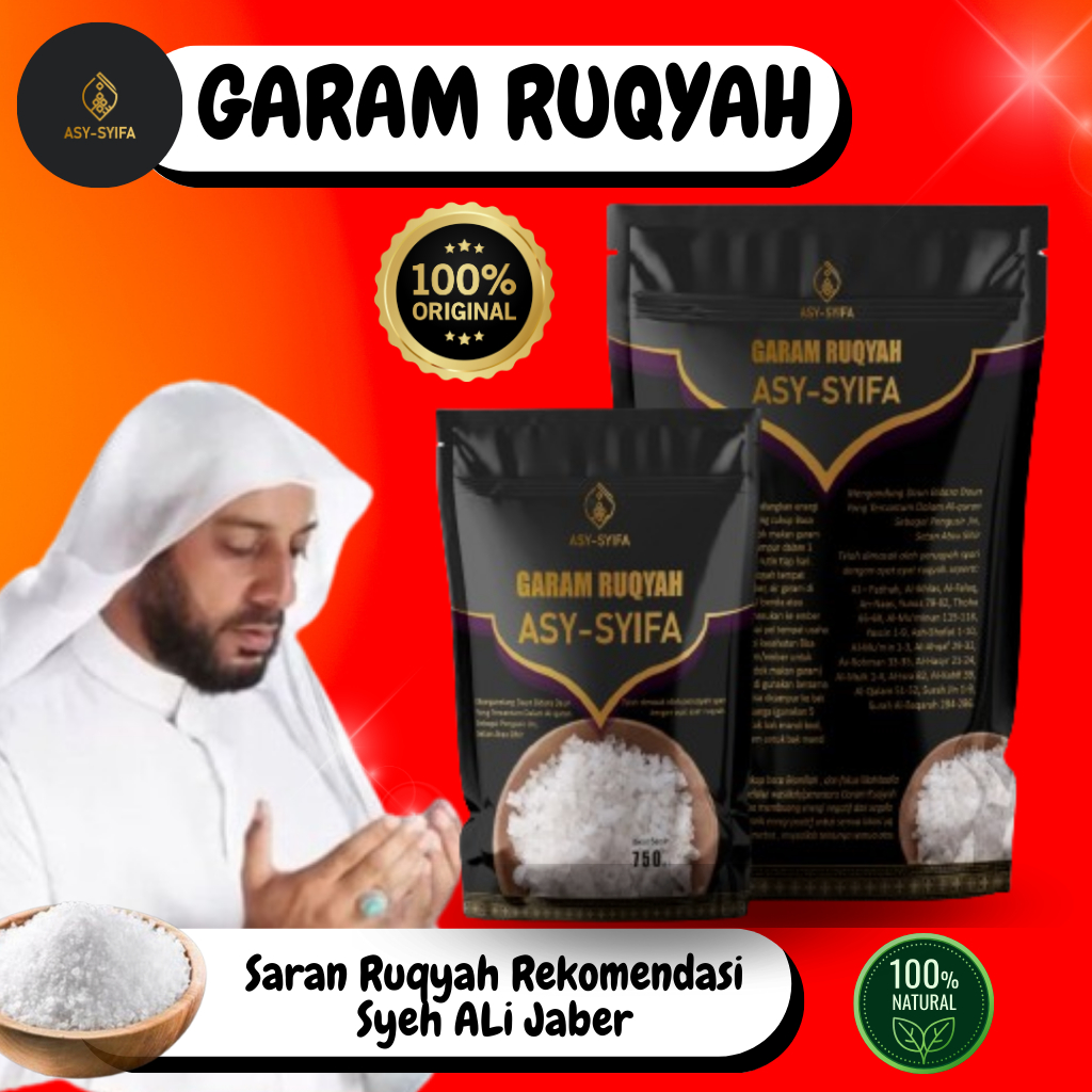 

Garam Ruqyah AsySyifa Original - Menetralkan Usaha Yang Sepi Di Sebelah Usahanya Ramai Padahal Jualannya Sama, Sering SIal, Sulit Dapat Jodoh, Mengusir Energi Negatif Pada Tempat Tinggal/Rumah/Lokasi Usaha, Annajah,Annur, Assur,Alqholas