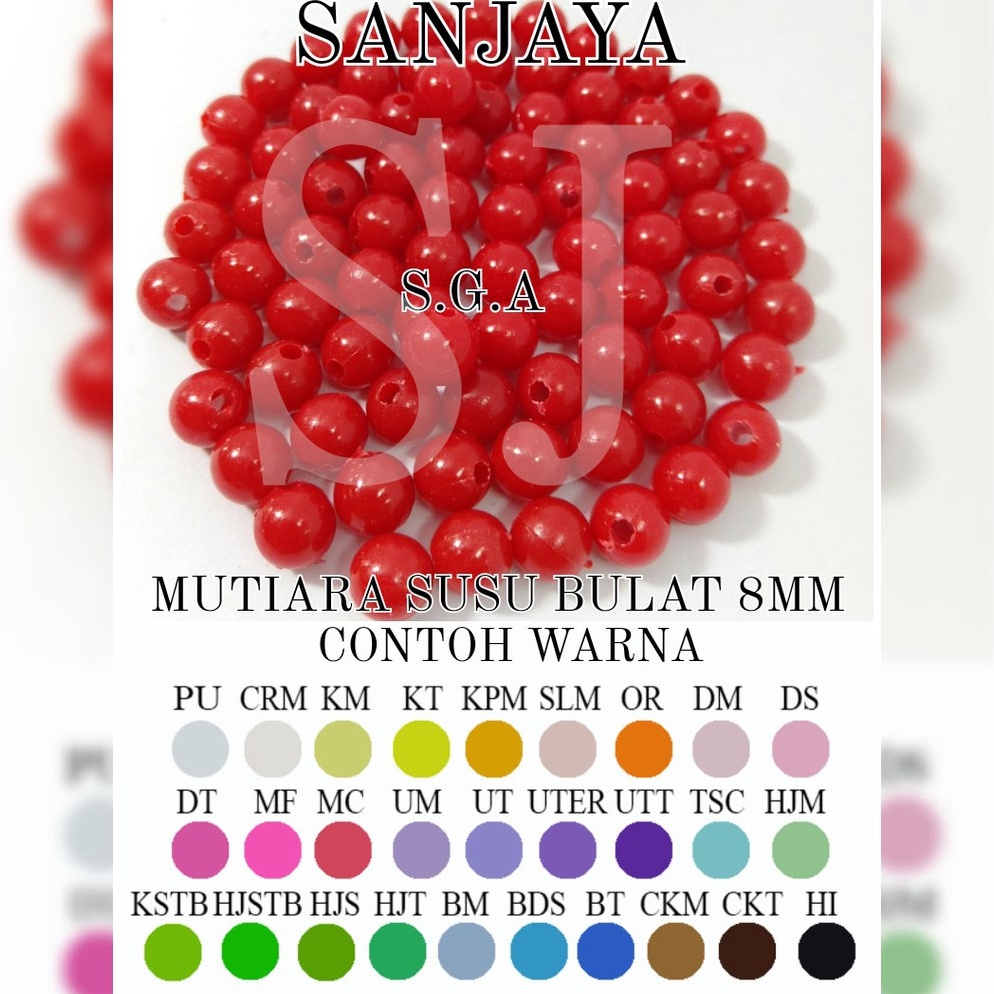 Langsung Kirim Manik Bulat  Mote  Manik  Manik Pastel  Mote Bulat  Manik Bulat  Mote Bulat 8mm