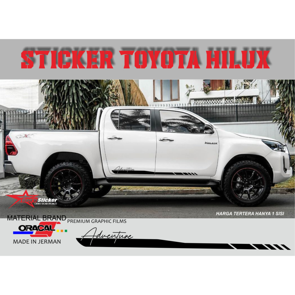 STICKER TOYOTA HILUX AKSESORIS TOYOTA HILUX