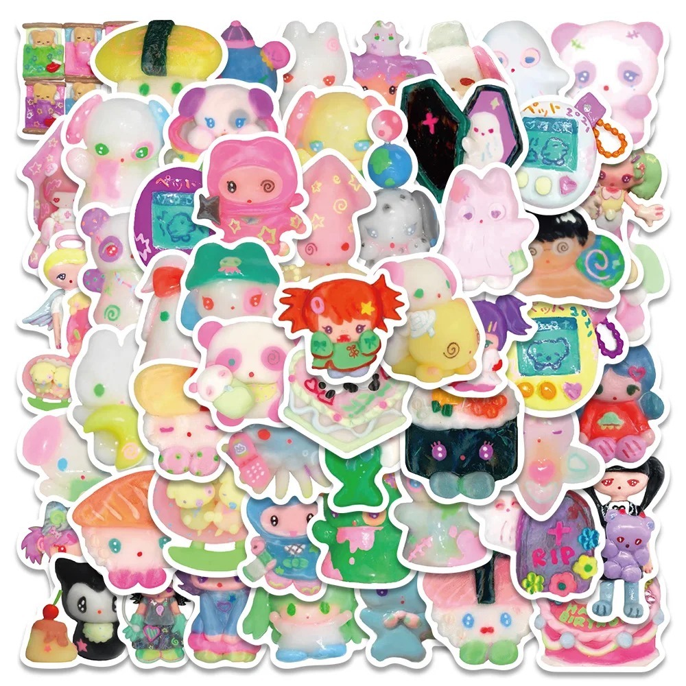 

50 PCS STICKER PACK DECO PHONE CASE LAPTOP NOTEBOOK IPAD / DECAL STICKER LAPTOP / CUTE STICKER AESTHETIC VINTAGE STIKER