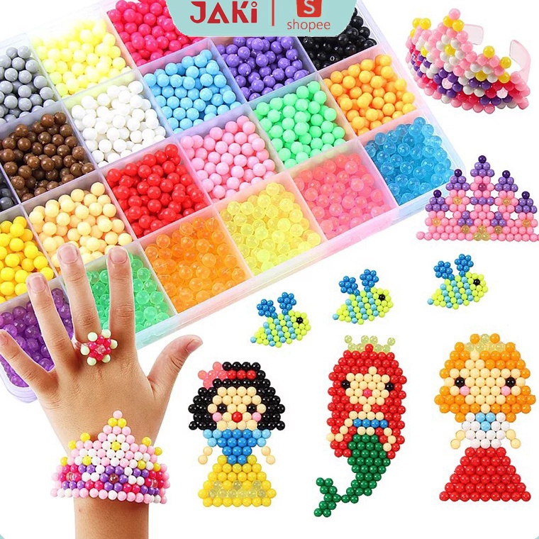 Langsung Kirim JAKI Mainan puzzle manik ajaib ajaib Set 22pcs produksi diy mainan pendidikan buatan 