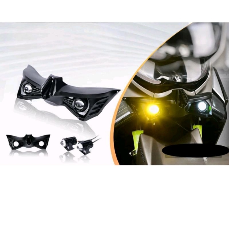 Winglet Karbon Nmax Old Nmax New Plus Lampu Tembak Pnp