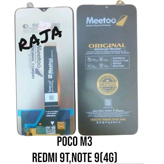 LCD Meetoo POCO M3,Redmi 9T LCD Origiinal Meetoo
