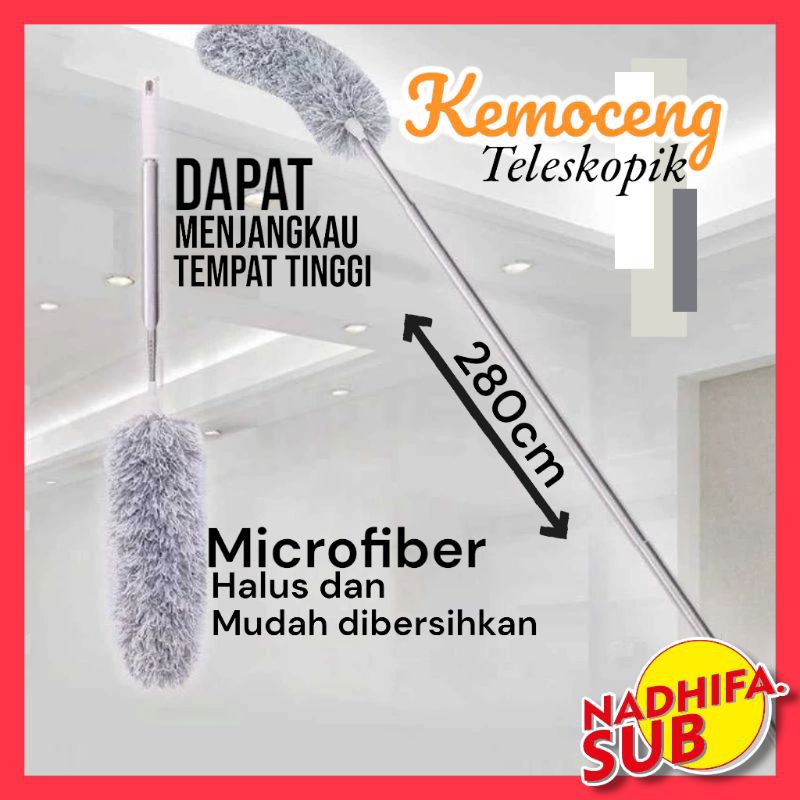 Kemoceng Teleskopik Microfiber / Kemoceng Lipat / Kemoceng Panjang Microfiber