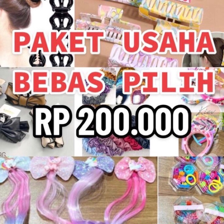 MEGA SALE PAKET USAHA AKSESORIS RaMBUT WANITA dan ATK LUCU