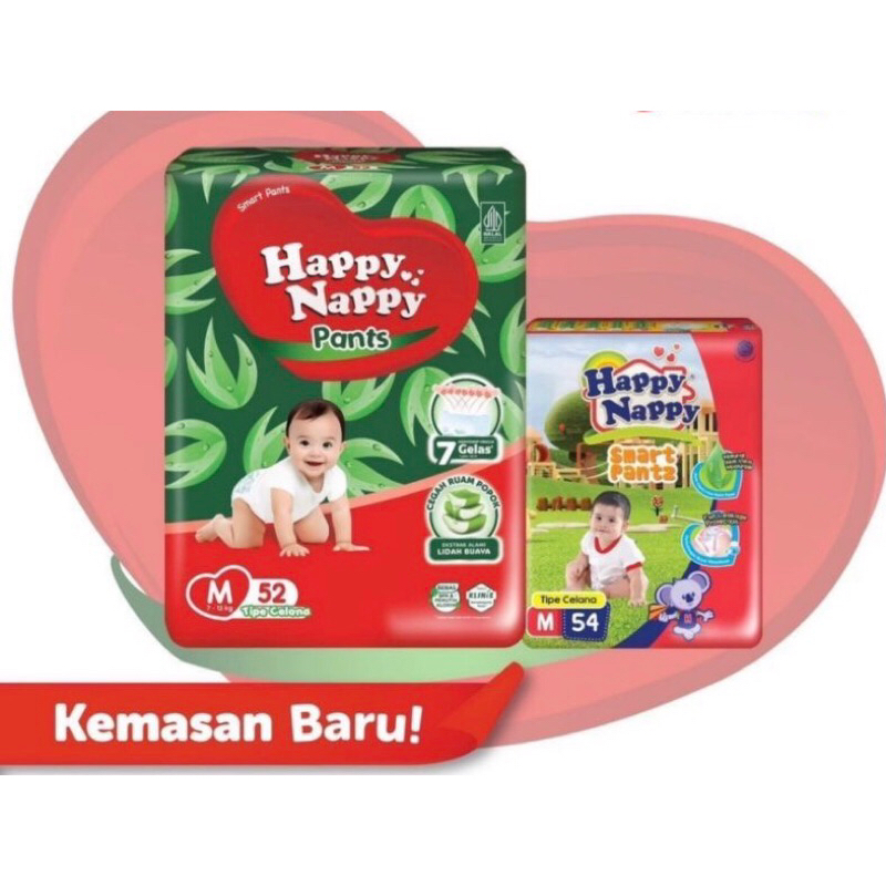 Pampers Happy Nappy Smart Pants M52 & M32