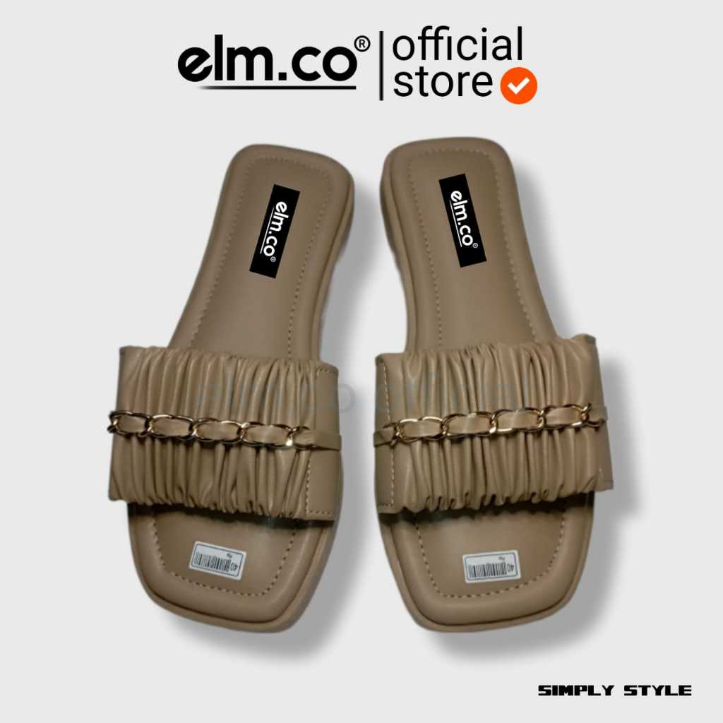 elm.co Sandal wanita teplek flatform jelly sendal kekinian keren viral ec04 ec05