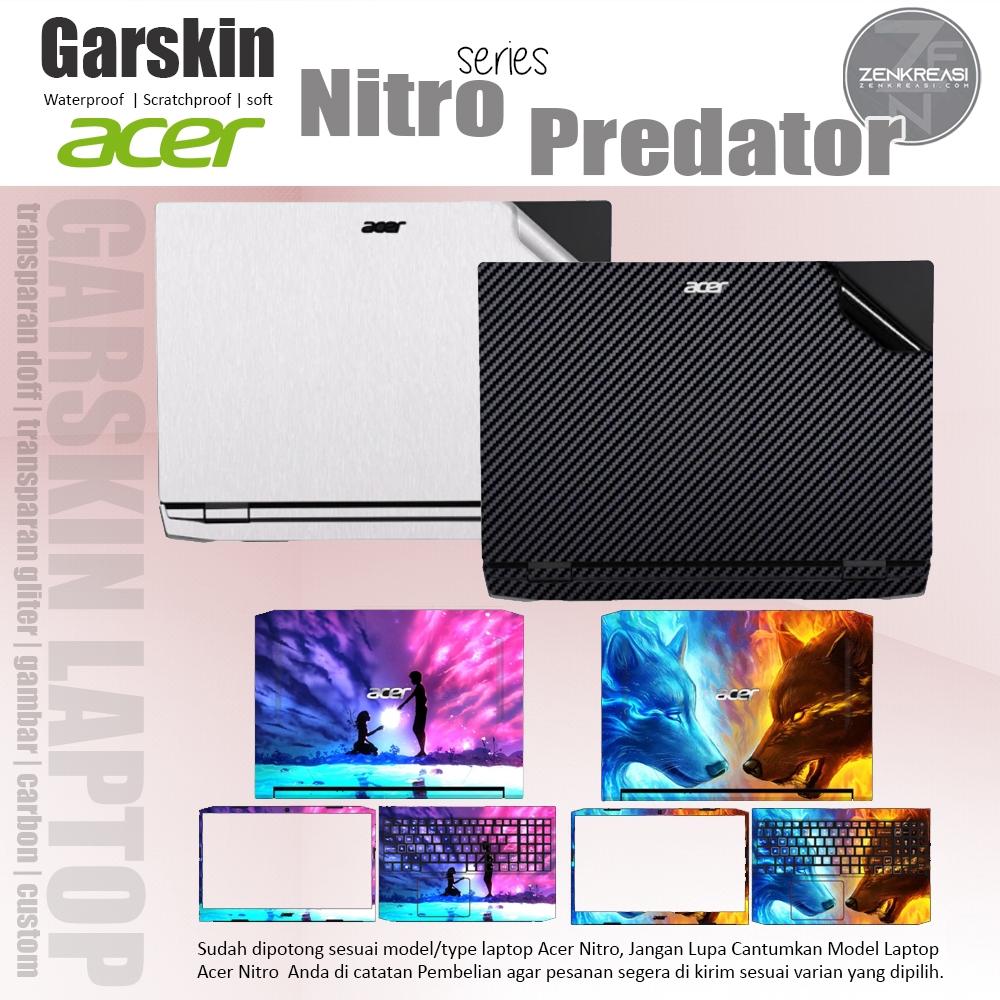 Garskin Laptop Acer Nitro| Garskin Acer Predator | Garskin Laptop FullBody | Skin Laptop Protector |