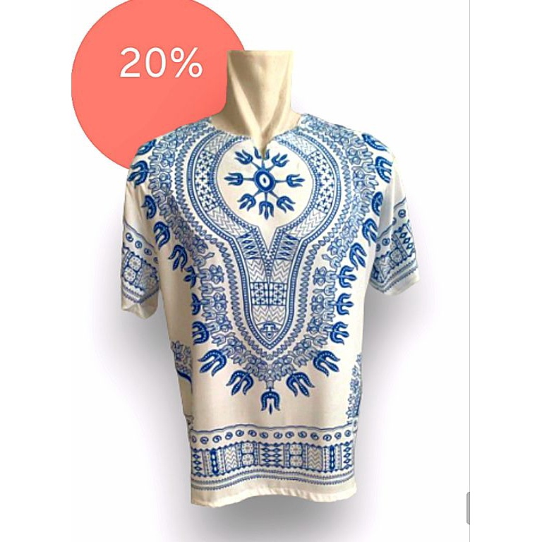 ART H44N Terlaris baju kaos dashiki  baju Afrika  baju Bangkok  kaos Jogja dasar putih  kaos santai 