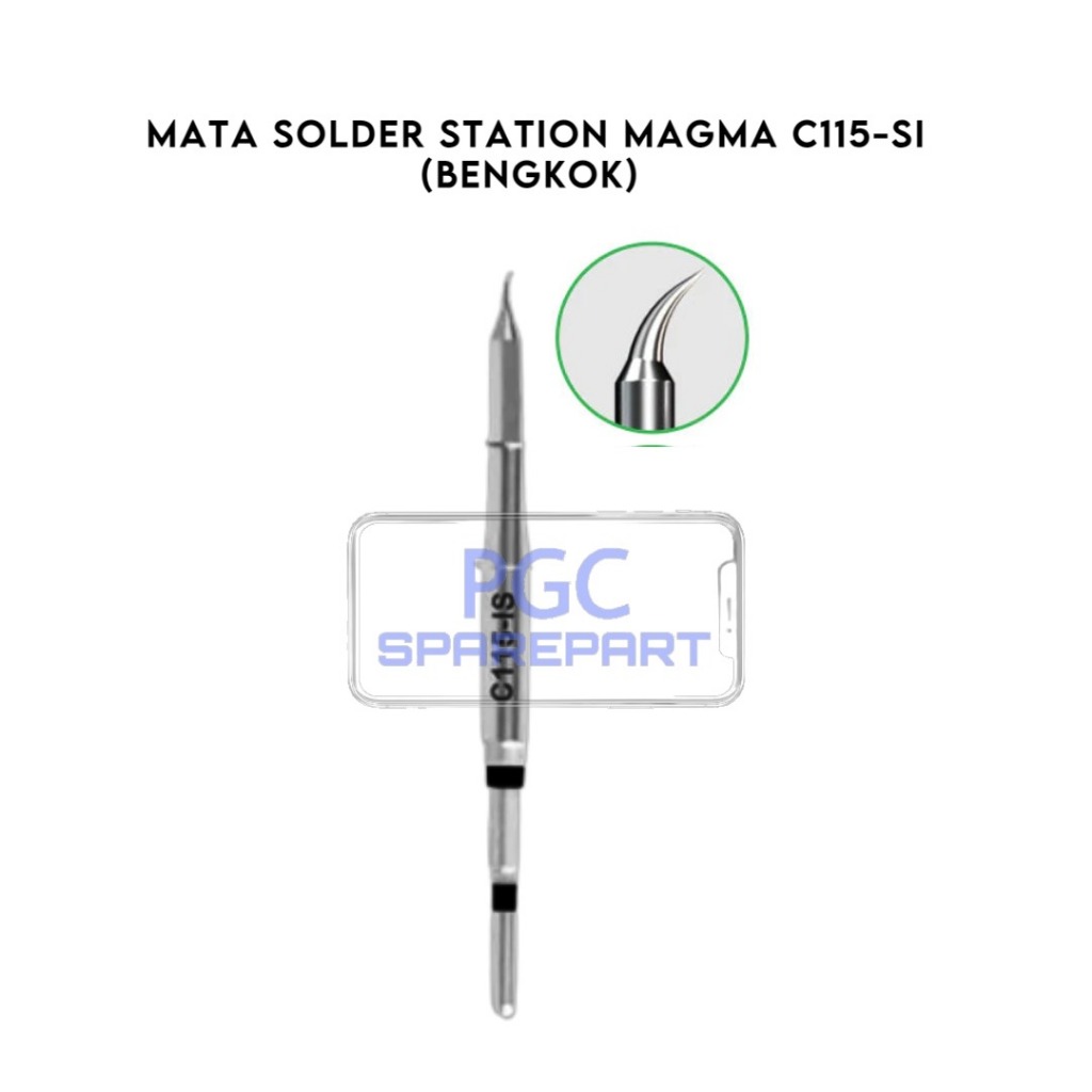MAGMA C115-si  / C115 si - Mata Solder Station Bentuk Bengkok Lancip