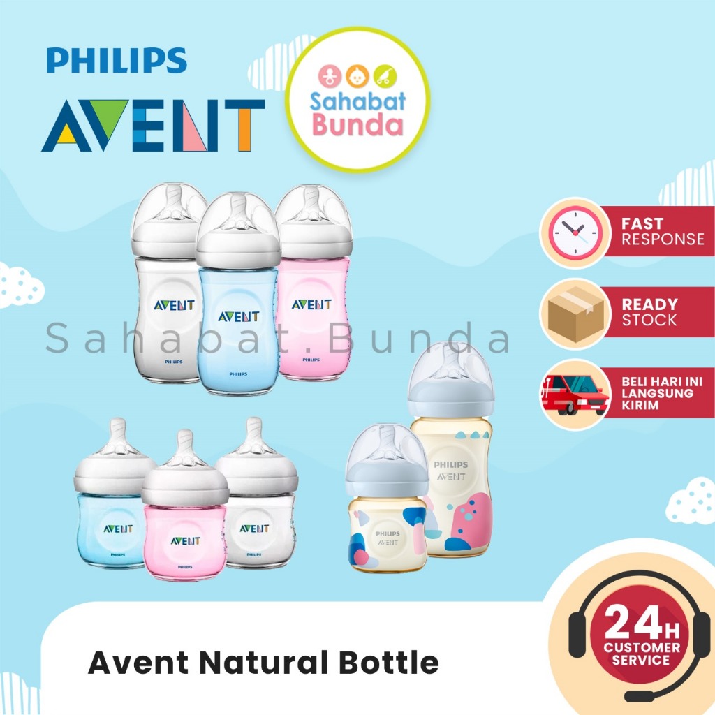 AVENT Philips Botol Susu Dot Bayi Single Bottle Natural
