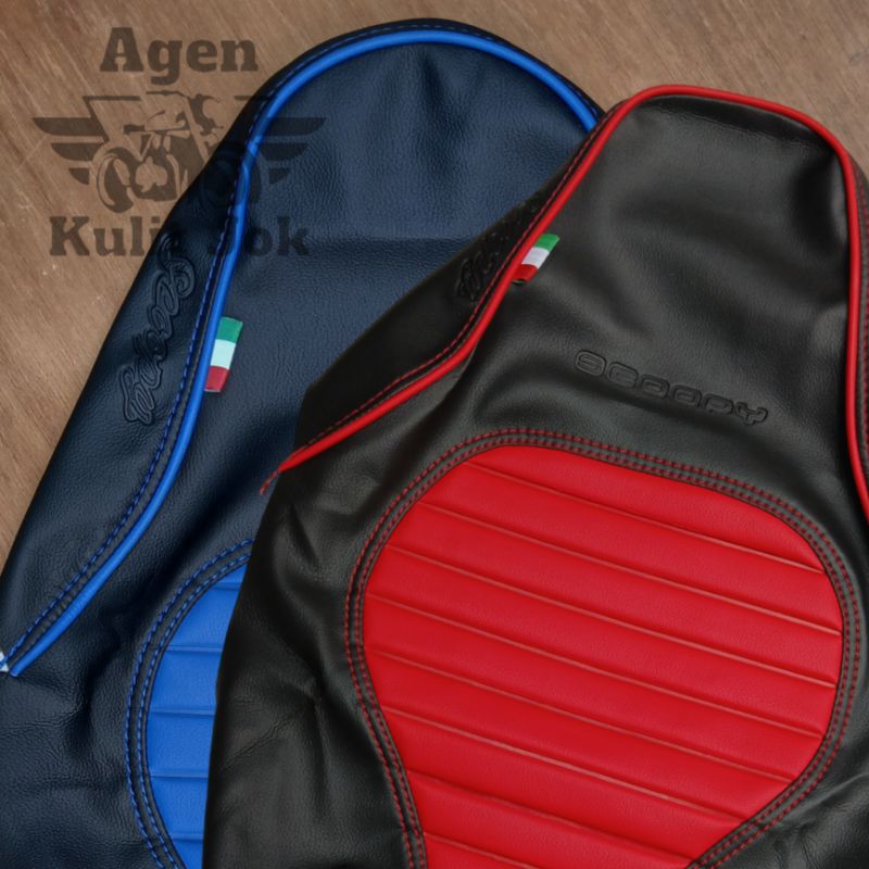 Cover jok/Sarung jok/Kulit jok motor CUSTOM CAFERACER ORIGINAL/vario/scoopy
