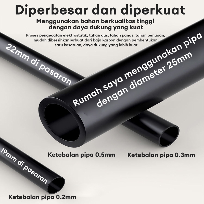 Cuci Gudang Stand Hanger Gawang Besi Kuat 150Cm Stand Hanger Single Minimalis Rak Gantungan Baju