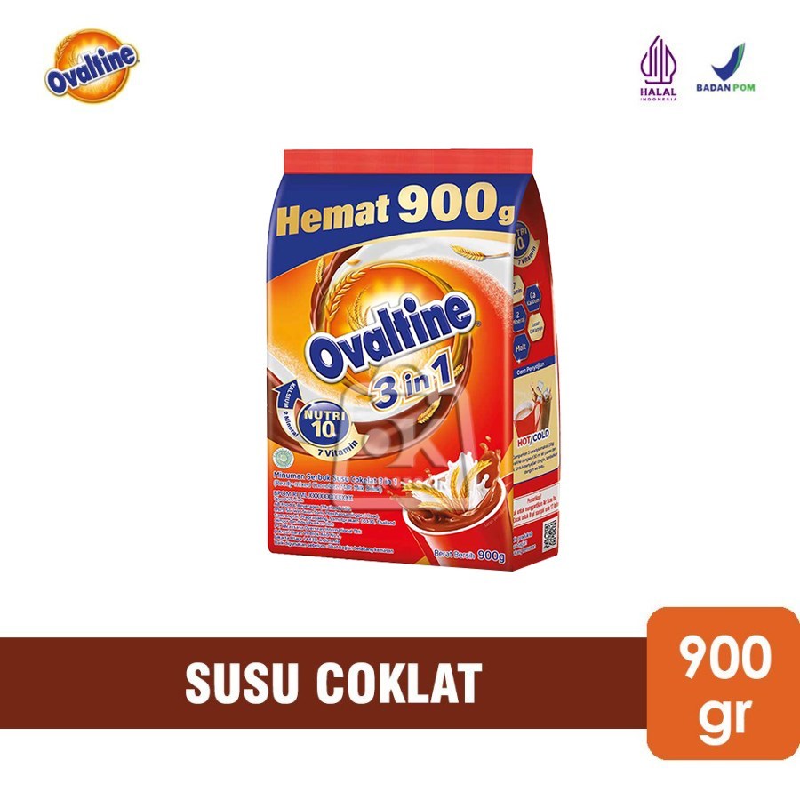 

Susu Ovaltine 3 in 1 / Minuman Bubuk Cokelat (900 gr)