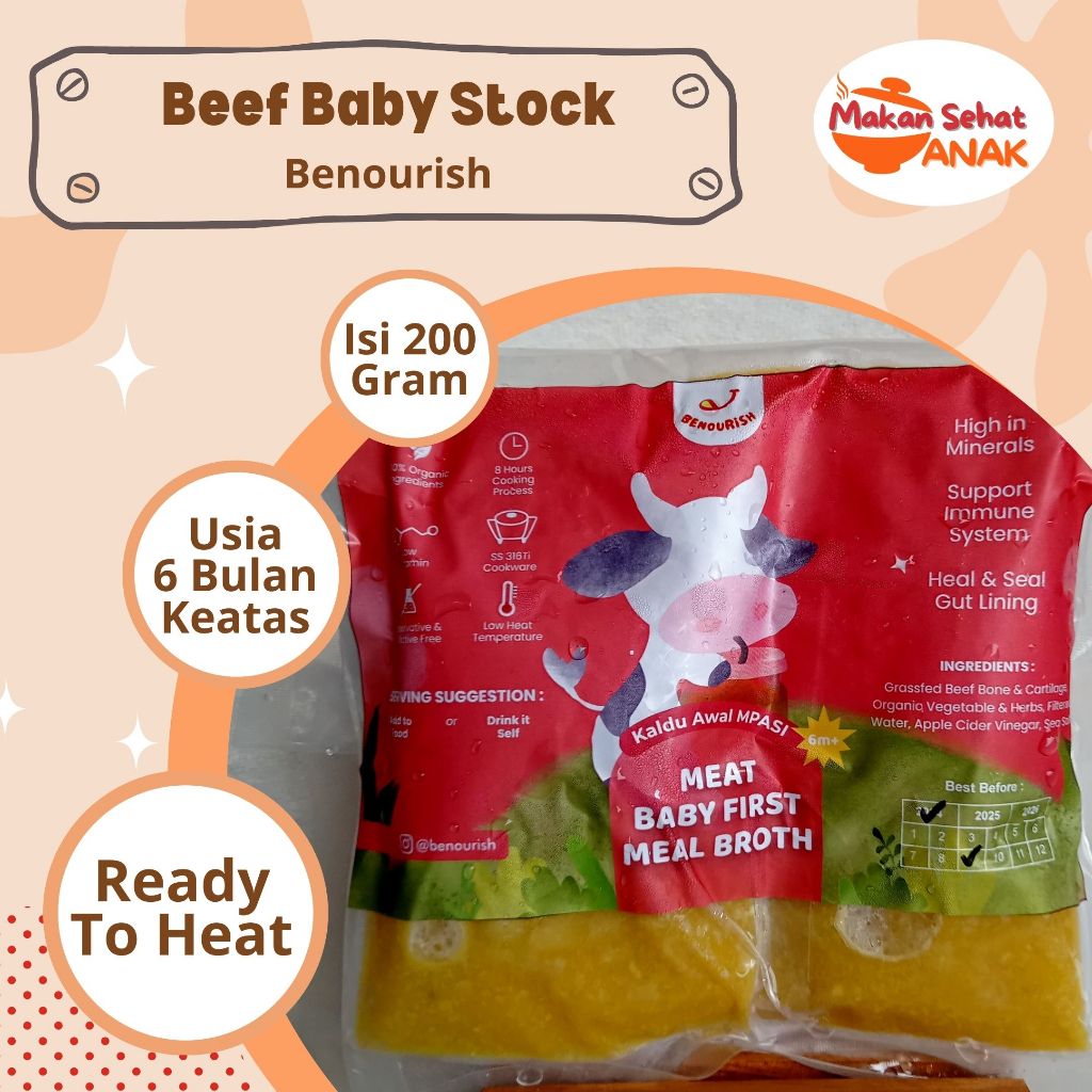 

Benourish Beef Baby Stock/ Chicken Stock (Baby First Meal Broth) MPASI 6 Bulan Keatas By Makan Sehat Anak