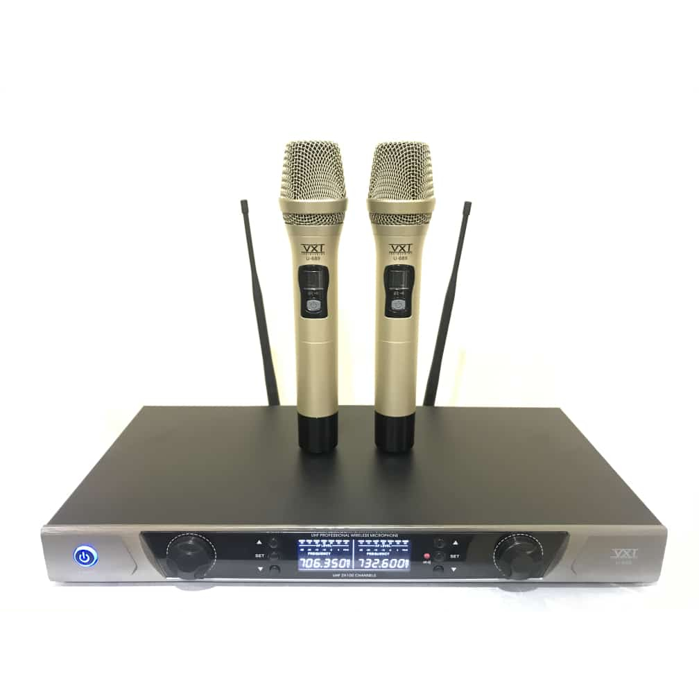 Mic Wireless VXT U-689 UHF DSP Dual Handheld