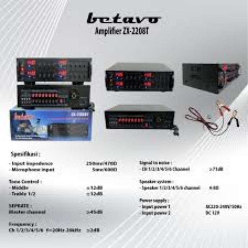 ampli betavo zx 2208t.ampli walet betavo 4player.