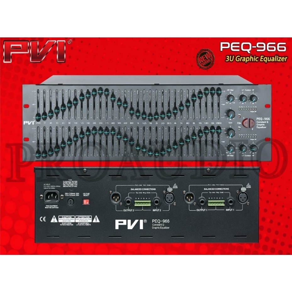 EQUALIZER GRAPHIC PVI PEQ 966 / PEQ-966 / PEQ966 EQUALIZER PVI Kualitas Terbaik