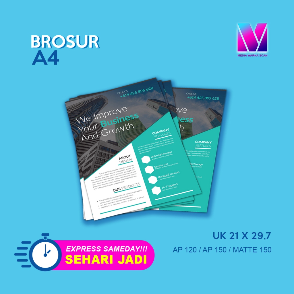 

Print / Cetak Brosur A4 / A5 / A6 SEHARI JADI