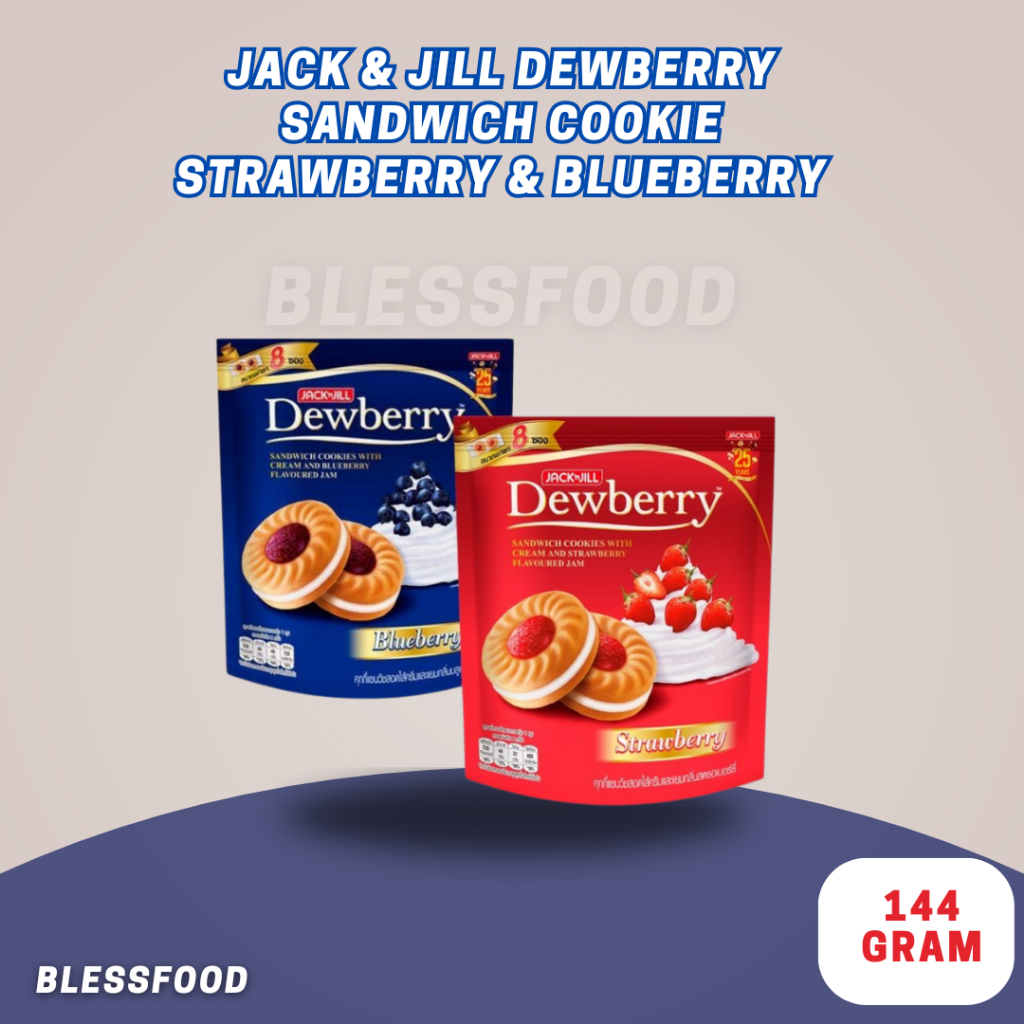 

Camilan Cookies Jack & Jill Dewberry Sandwich Selai Strawberry