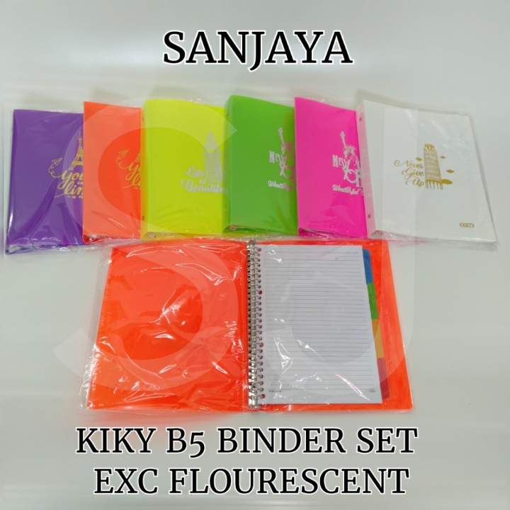 

Kiky Buku Binder Set B5 / Binder Note Exclusive Fluorescent / Binder B5 / Kiky B5 Binder Set Exc. Fluo / Kiky New Binder Set B5 / Joyko, Binder B5