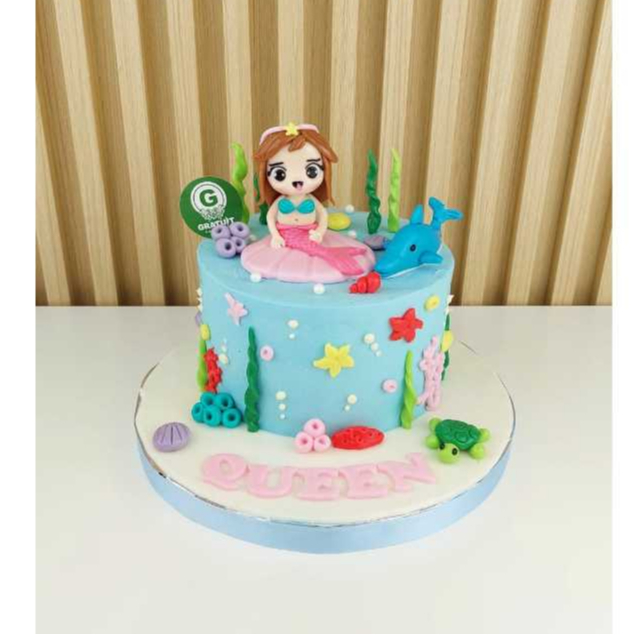 

CAKE UK 15CM TEMA MERMAID / KUE ULANG TAHUN CUSTOME