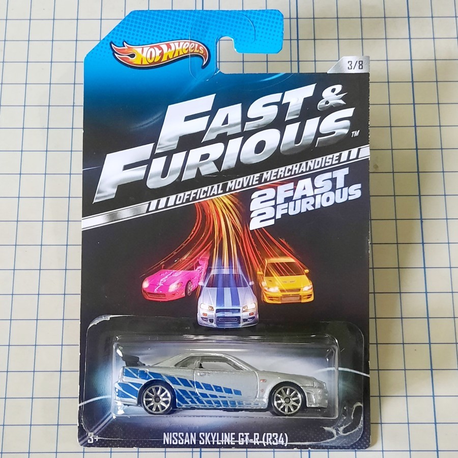 hot wheels nissan skyline r34 fast furious official movie merchandise