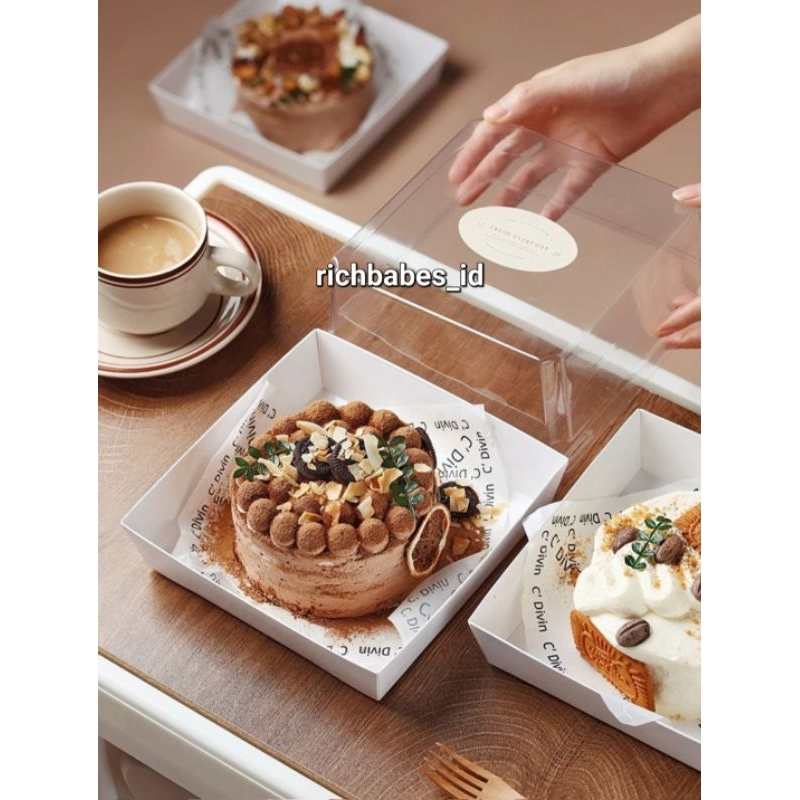 Cake box 16x16 korean cake packaging wadah kue tart box cake Dus Kue Ultah Diameter 16cm Packaging K