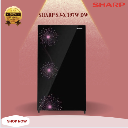 SHARP KULKAS 1 PINTU SJ-X 197W DW 185Liter SJX 197WDW ORIGINAL/SJX197WDW/SJ-X-197W-DW/SJ X 197 W DW