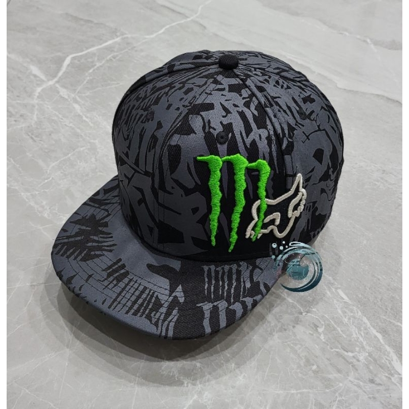 Topi Monster Fox Energy [ Bordir + Full Print ] Original Import