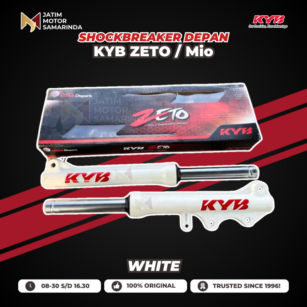 KYB Kayaba Zeto Astra Otoparts Shock Depan Komplit + Tabung untuk Mio Fino Mio J Mio M3 Mio Sporty M