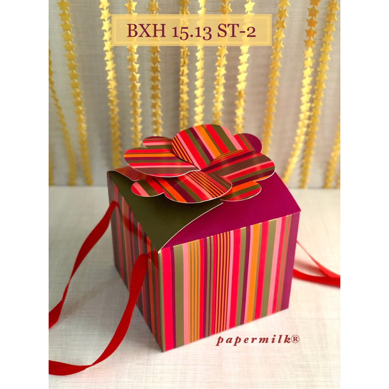 

Papermilk // BXH 15.13 St2, Gift Box, Kotak lipat, kotak Hadiah, Kotak Kue Kering 250-500g, Box Instant