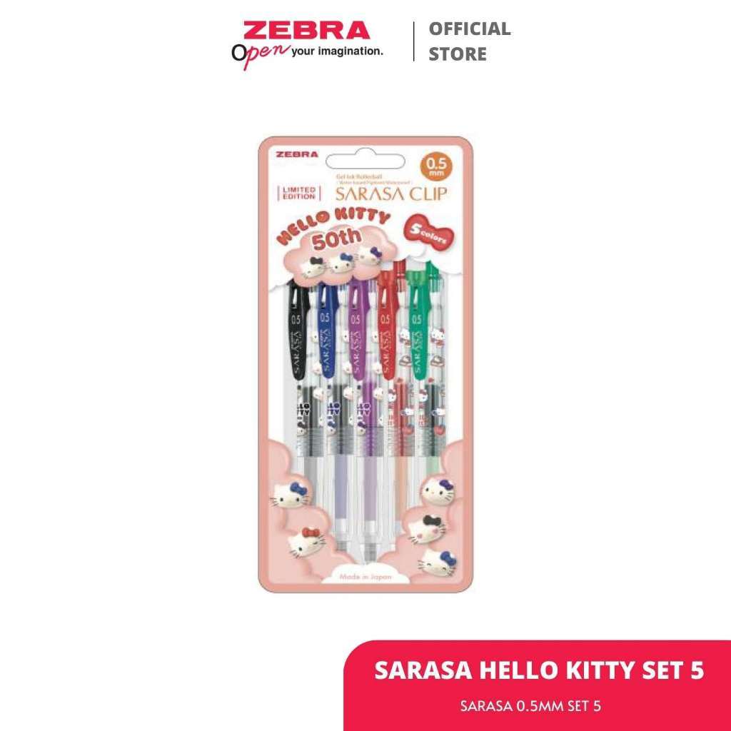 

Zebra Sarasa Pulpen Gel Hello Kitty Series 0.5mm Set 5 - Limited Edition