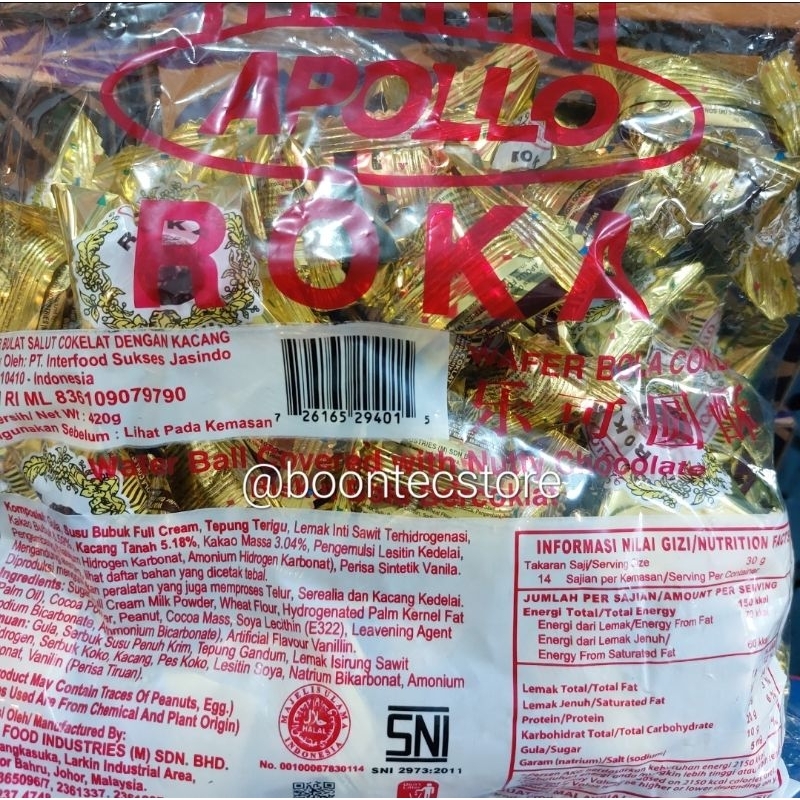 

[NEW] Apollo Coklat Roka Malaysia Isi 70 pcs Chocolate Wafer Ball Roka