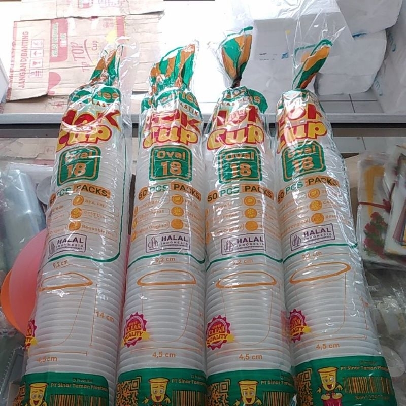 Cup gelas HOK 18oz  Oval