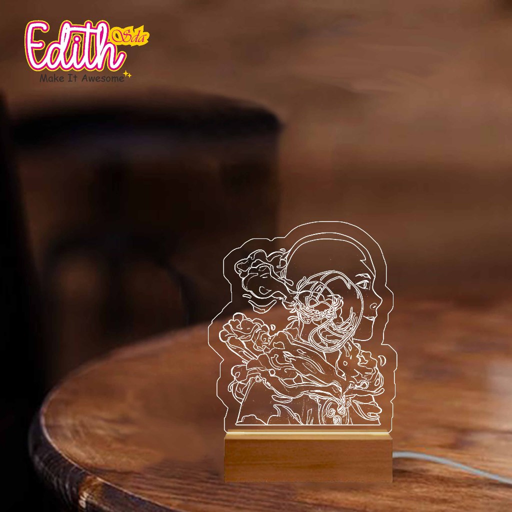 [BUKAN PO]  Lampu Hias Lampu Tidur Akrilik LED Anime Avatar / Standing Lamp Acrylic LED Anime Avatar