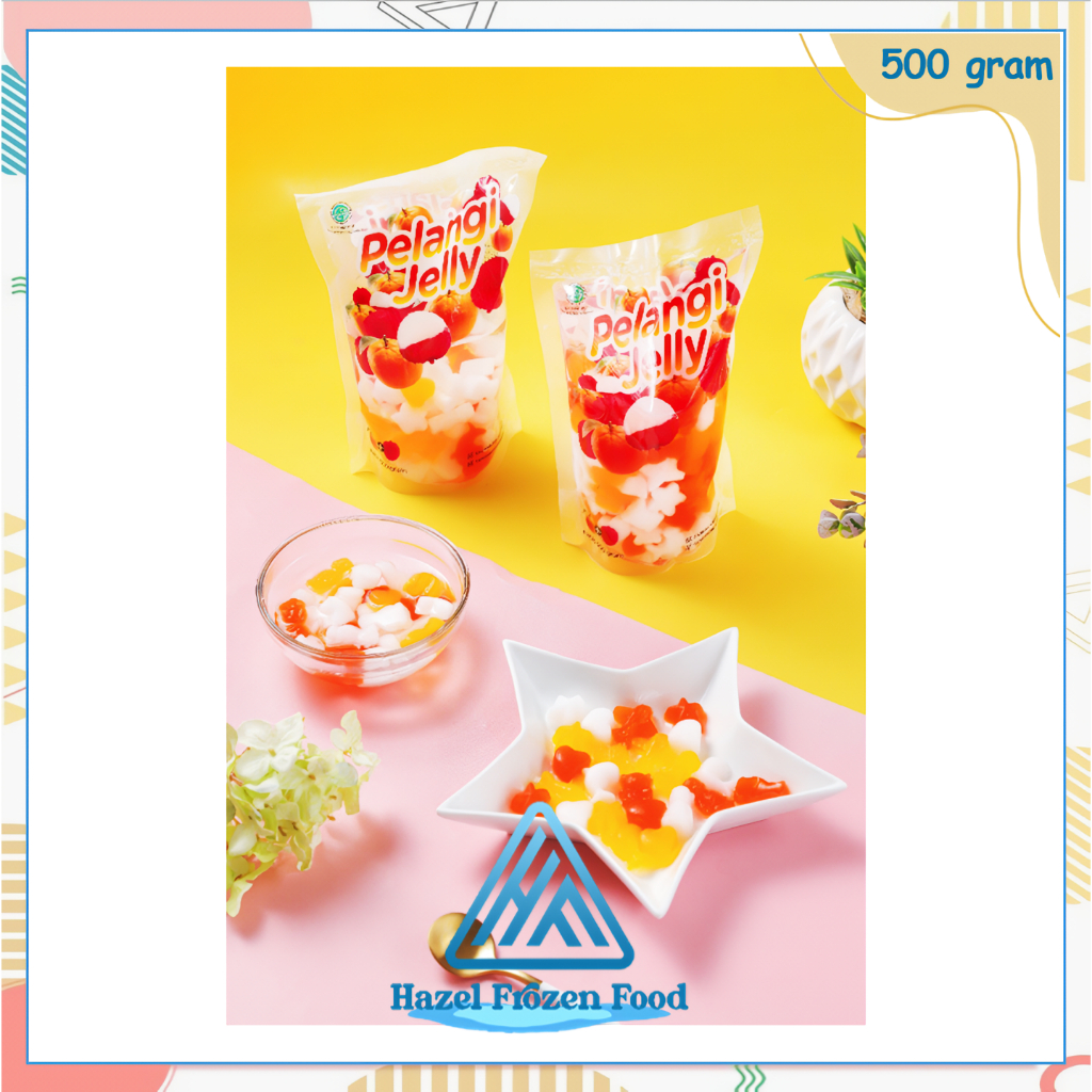 

Pelangi Jelly Rasa Buah Leci 500 g / Jelly Pelangi 500 g Karawang