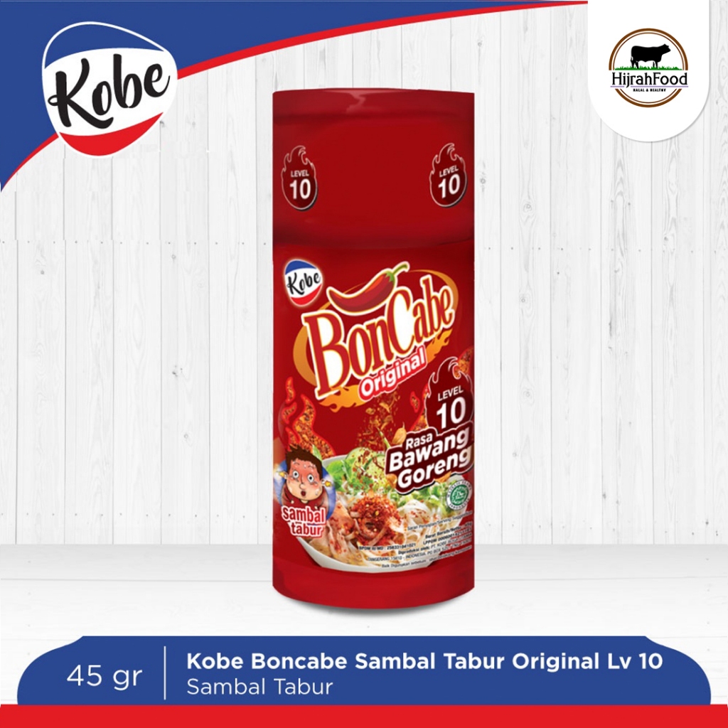 

Kobe BonCabe Original Sambal Tabur Rasa Bawang Goreng Level 10 Kemasan Botol 45 gram