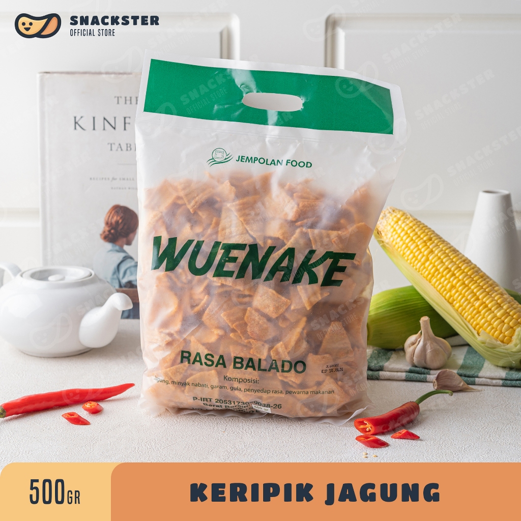 

SNACKSTER Keripik Jagung Balado Kiloan Party Pack Besar 500 gr