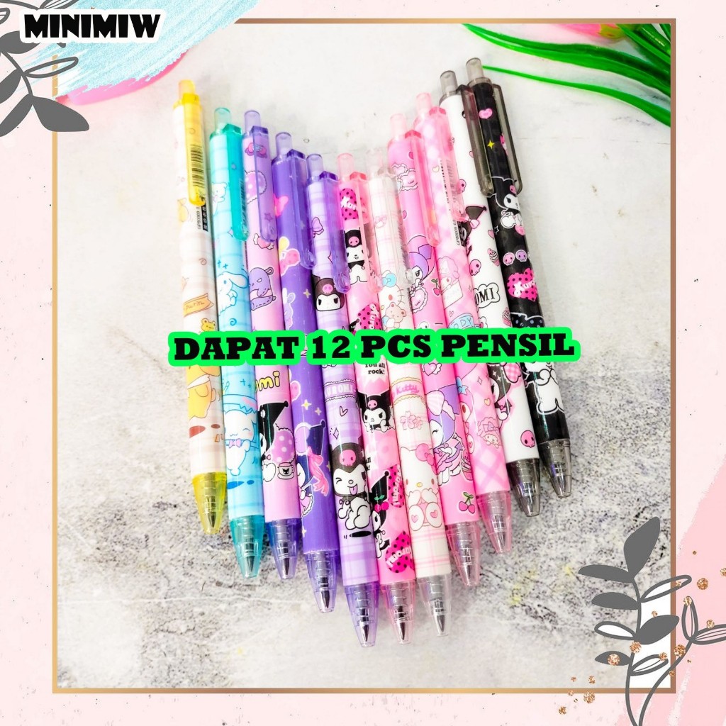 

SELUSIN (12 PCS) PENSIL CETEK INFINITE SANRIO PC-1198 MELODY HELLO KITTY PURIN CINAMOROLL POCHACCO KUROMI LITTLE TWIN STA MECHANICAL KLIK CLICK CTEK KARAKTER UNIK MURAH PENCIL ALAT TULIS KANTOR SEKOLAH MURAH TERMURAH COD