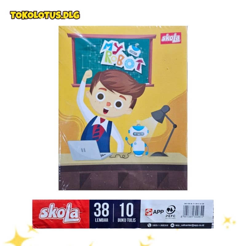 

buku tulis sidu skola 38 lembar & 58 lembar (per pak 10 buku)