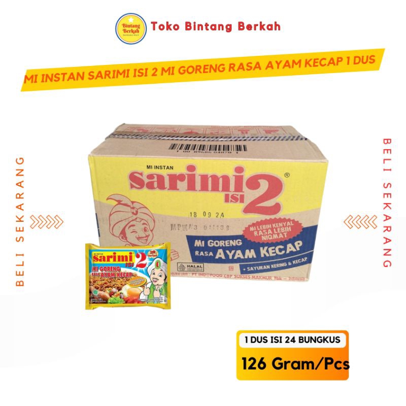 

Sarimi isi 2 Ayam Kecap - 1 dus isi 24 bungkus