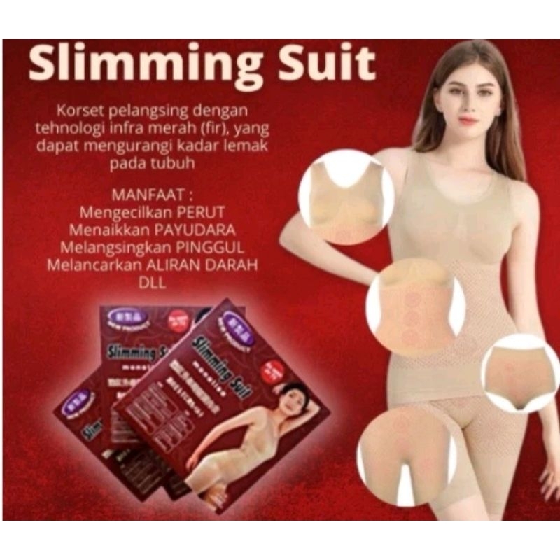Korset Pelangsing Perut Buncit Corset Pelangsing Perut Full Body Monalisa Slimming Suit Baju Origina
